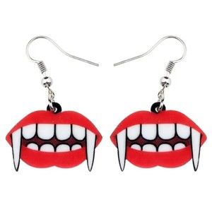 Fang Lips‎ Acrylic Earrings